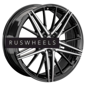 Диски LS FlowForming 8x20/5x120 ET40 D72,6 RC76 BKF (конус, Колпак+лого)